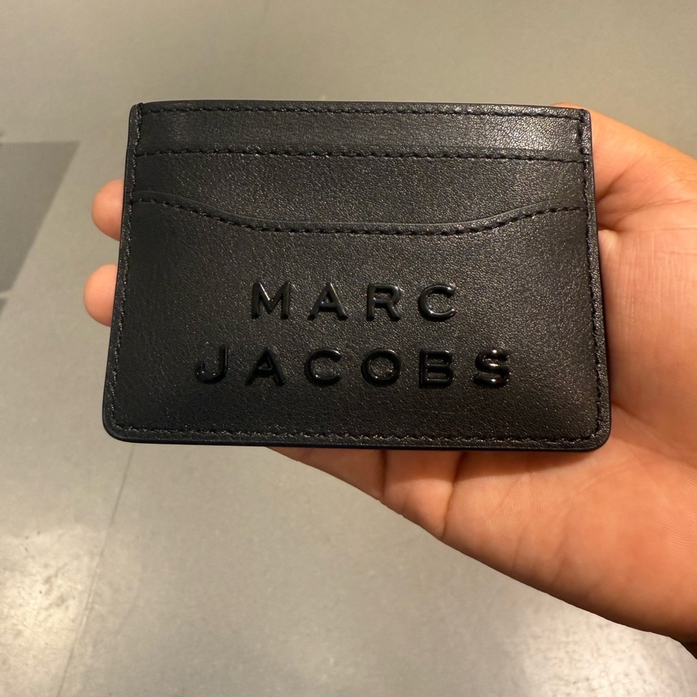 NWT Marc Jacobs Black Leather Card Holder